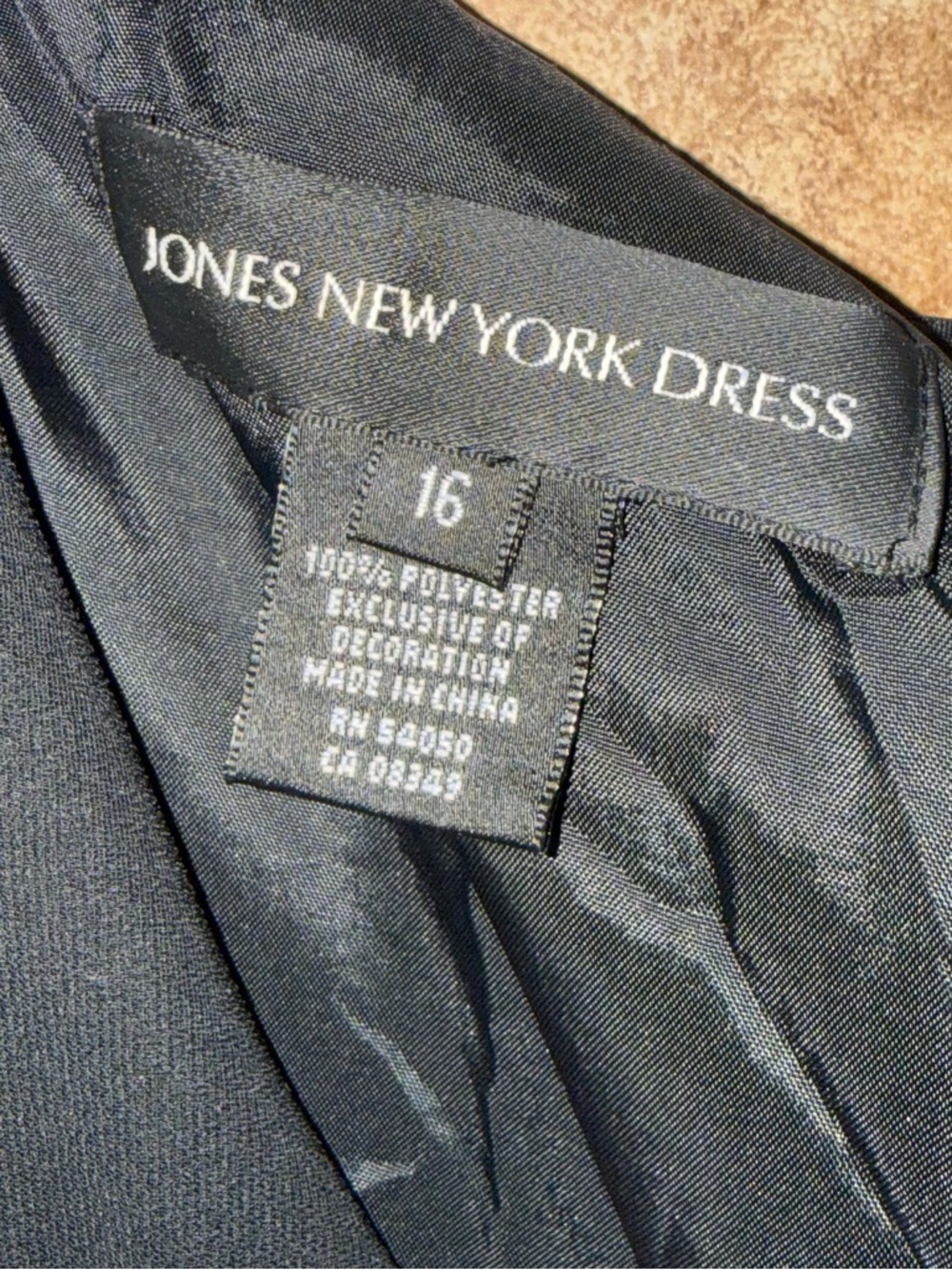 Jones New York Black Asymmetrical Draped Dress - Picture 2 of 4